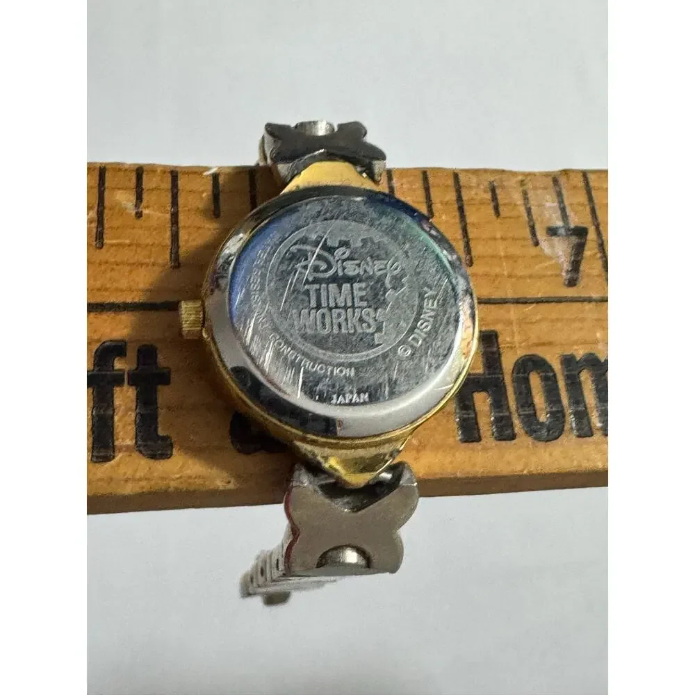 Disney Time Works Two-Tone Heart Link Women's Mickey Mouse Watch